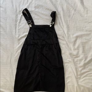 Kangaroo Pocket Sold Cord Overall Dress